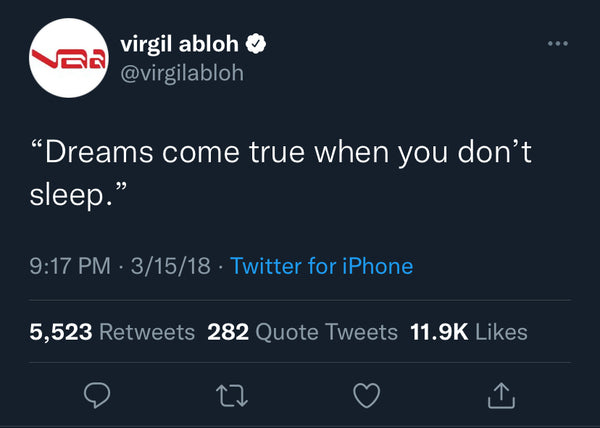 Custom Virgil abloh tweet hat